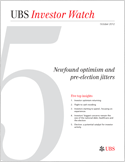 Investor Watch October 2012 - Newfound optimism and pre-election jitters